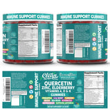 Clean Nutraceuticals Quercetin Gummies back view with ingredient list