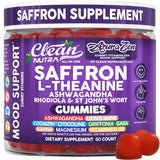 Clean Nutraceuticals Saffron Blend Mood Support Gummies front view