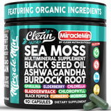 Clean Nutraceuticals Sea Moss Capsules front view with label