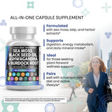 Clean Nutraceuticals Sea Moss Capsules with other herbal supplements