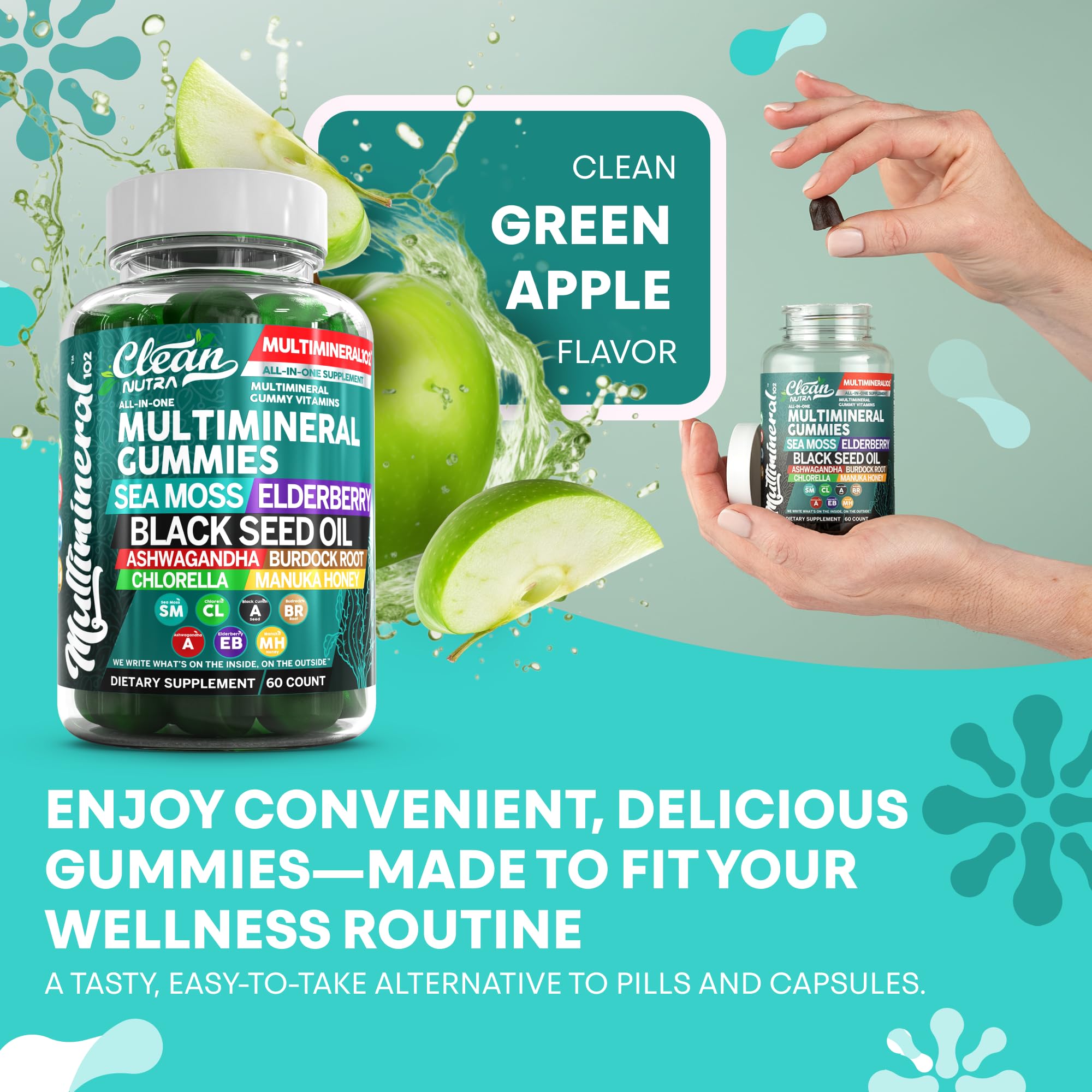 Clean Nutraceuticals Sea Moss Gummy Multimineral Supplement family-friendly