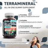 Clean Nutraceuticals Shilajit With Sea Moss Gummies with a spoon