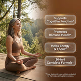 Clean Nutraceuticals ShroomZoom Mushroom Complex capsules in bottle