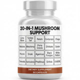 Clean Nutraceuticals ShroomZoom Mushroom Complex capsules on wooden table