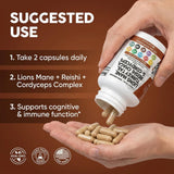 Clean Nutraceuticals ShroomZoom Mushroom Complex capsules with measuring spoon