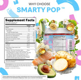 Clean Nutraceuticals SmartyPop Kids Gummies packaging with cotton candy flavour
