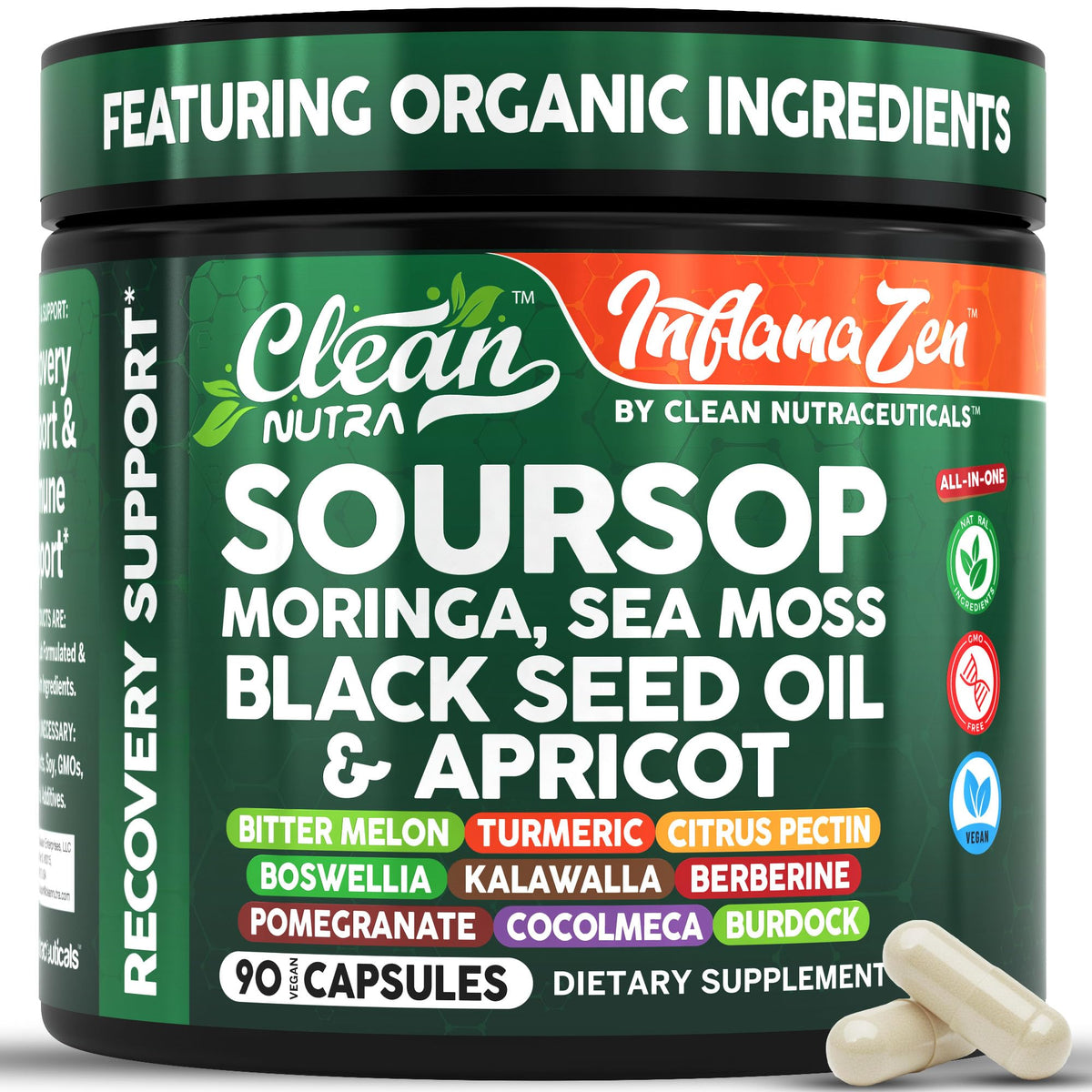 Clean Nutraceuticals Soursop Supplement 100g front view