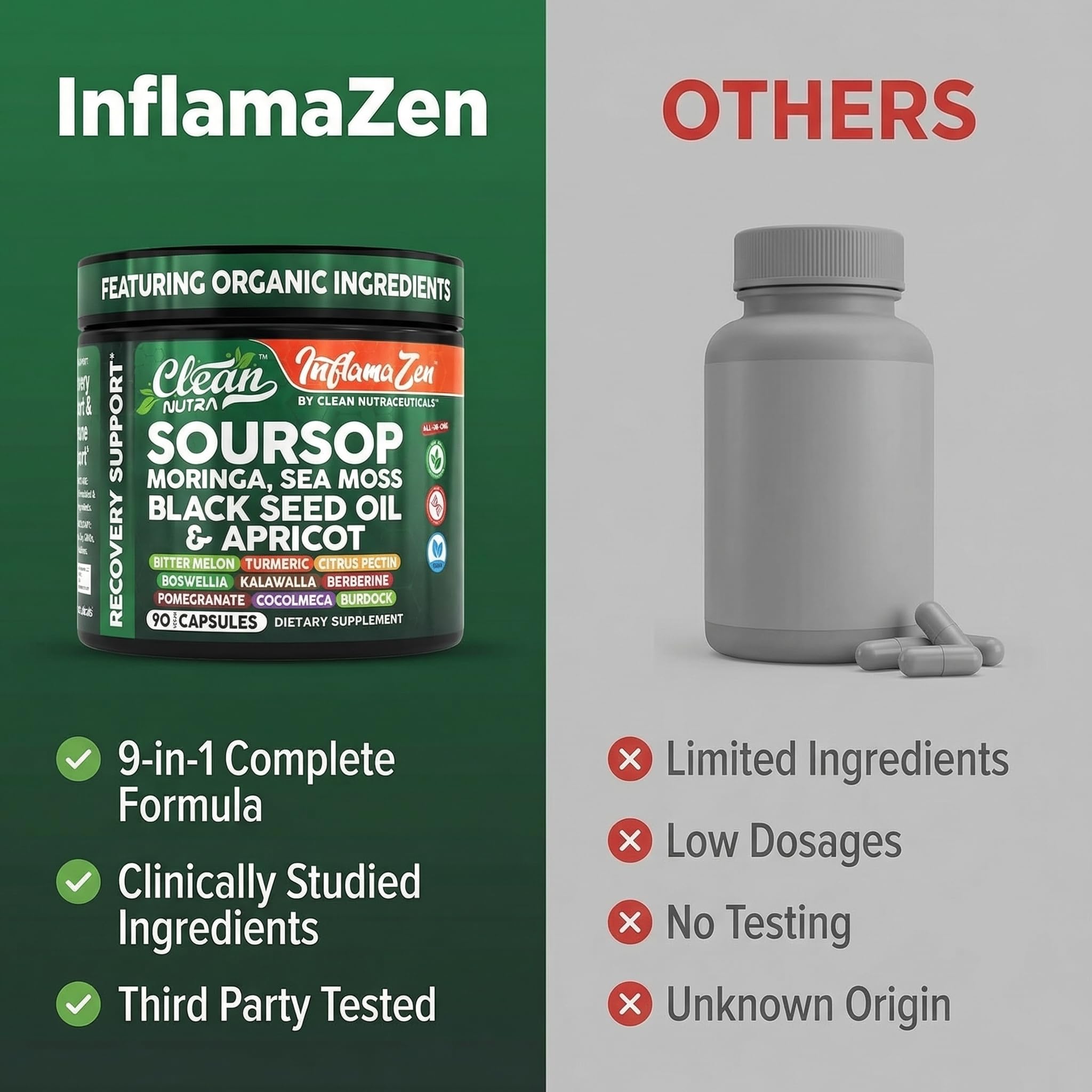 Clean Nutraceuticals Soursop Supplement 100g with measuring spoon