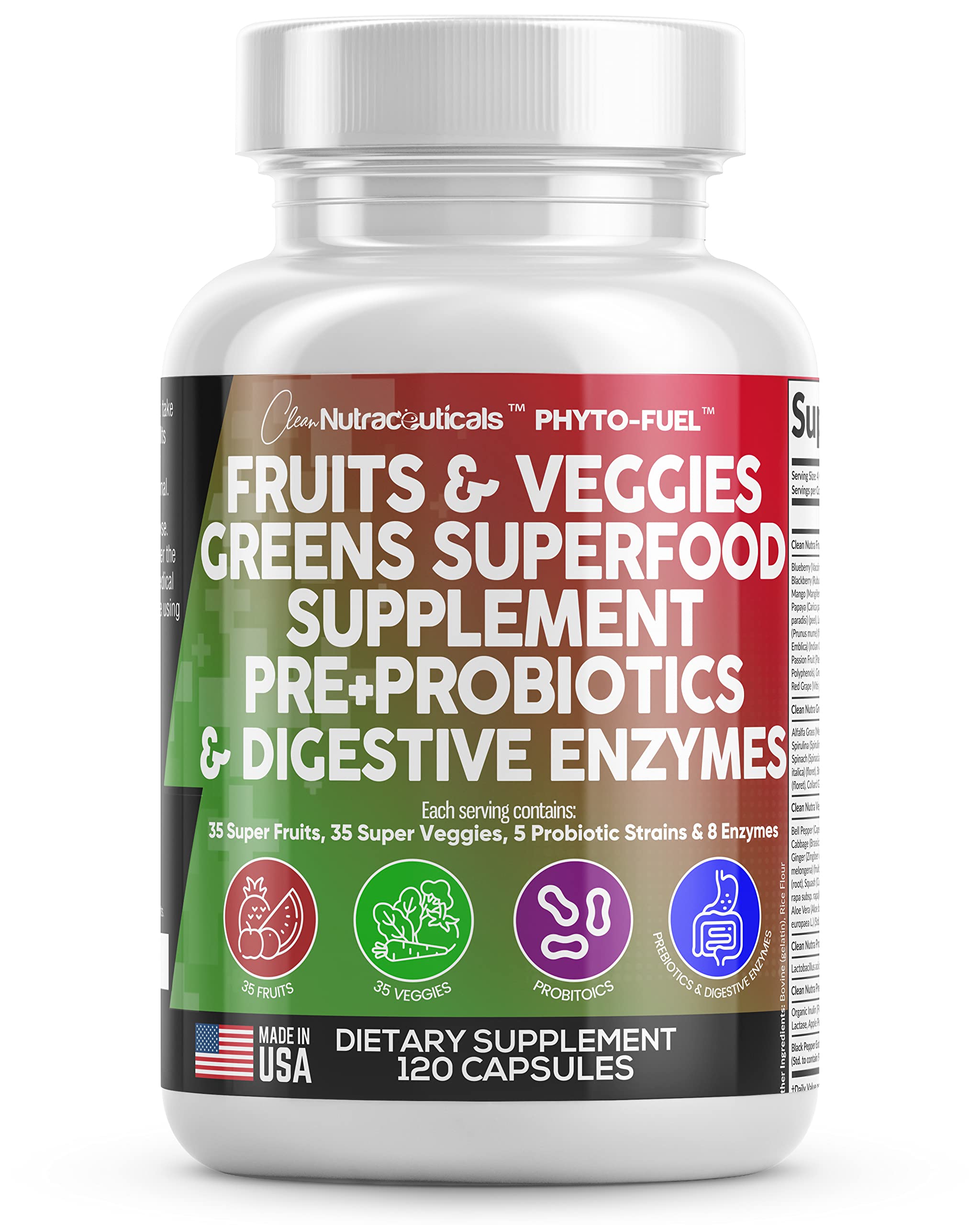 Clean Nutraceuticals Spirulina Complete Supplement bottle front view