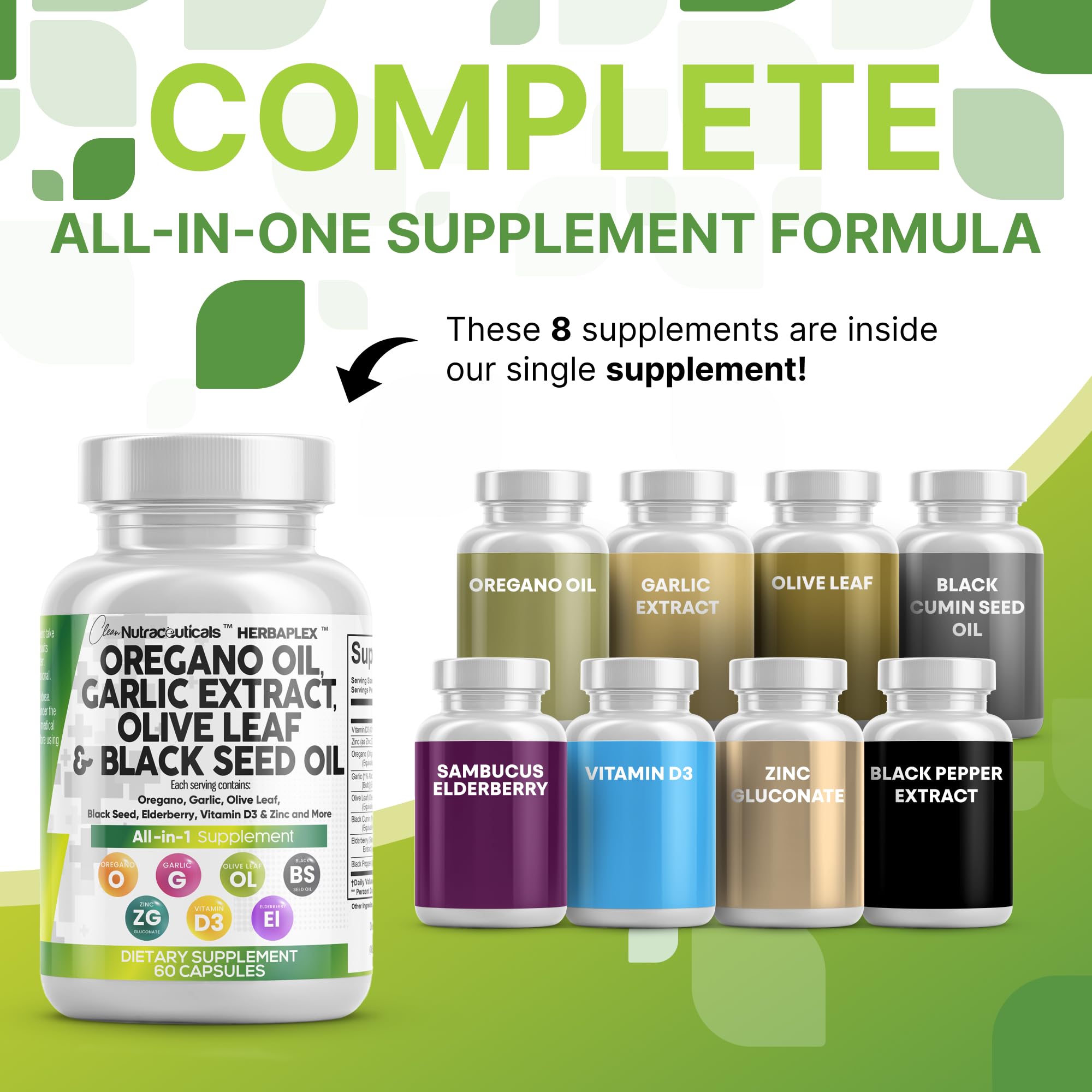 Clean Nutraceuticals supplement bottle with ingredients list