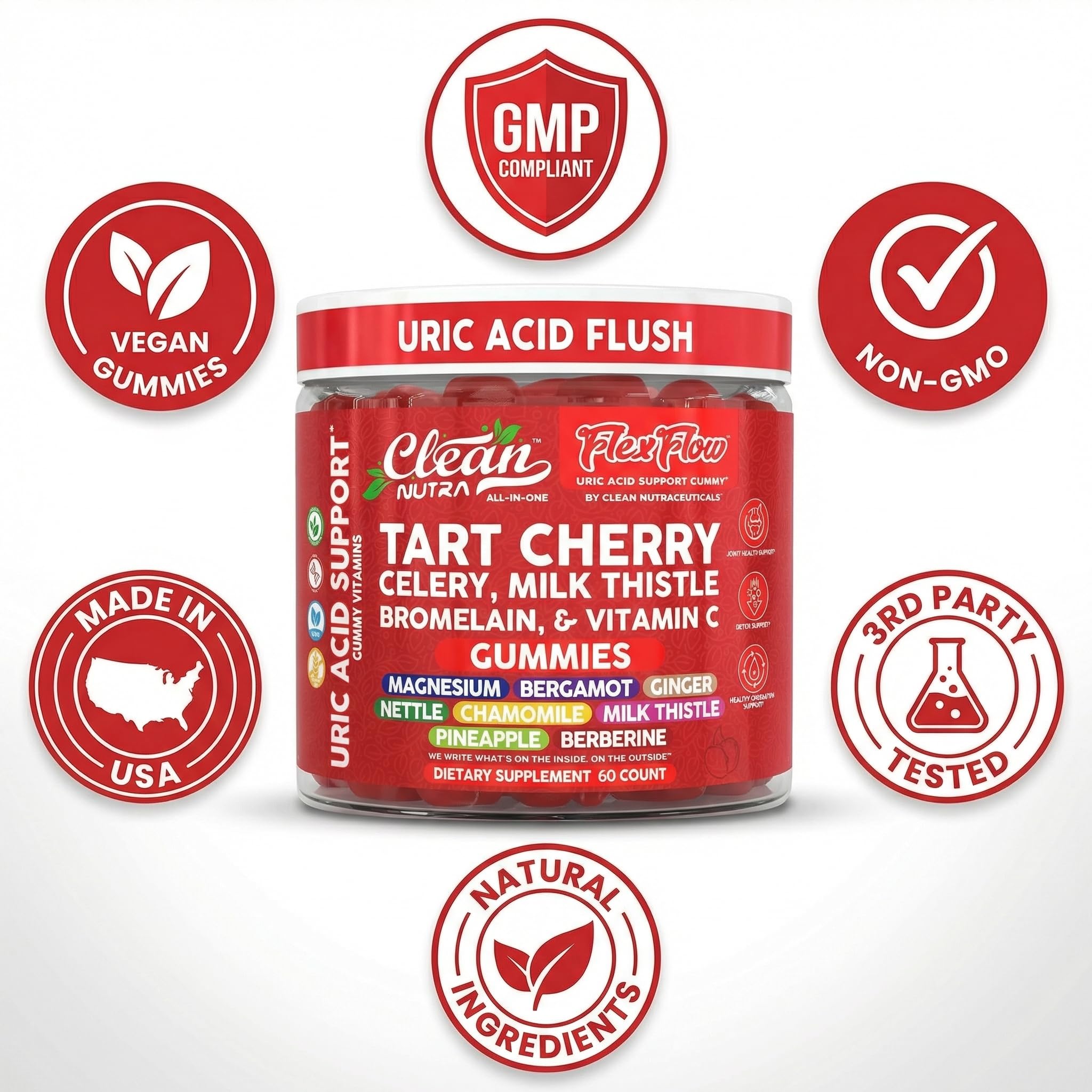Clean Nutraceuticals Tart Cherry Gummies lifestyle shot