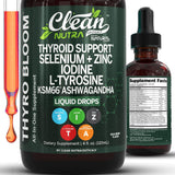 Clean Nutraceuticals ThyroBloom Thyroid Support Drops front view