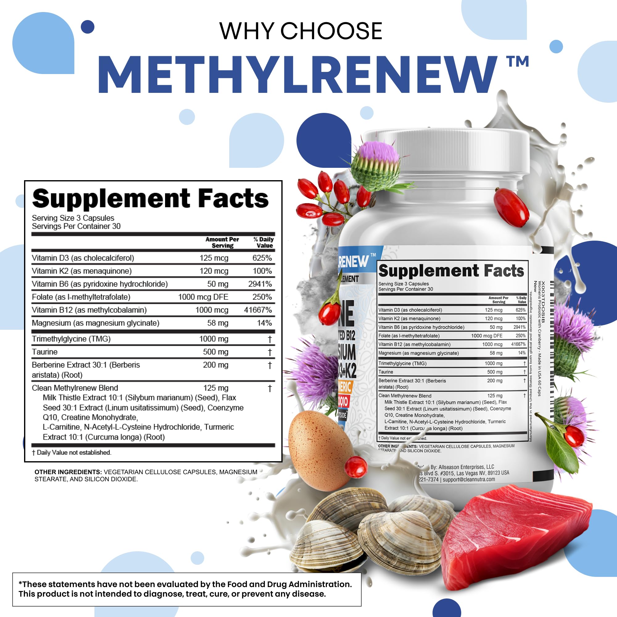 Clean Nutraceuticals TMG Methylated Multivitamin 45g packaging