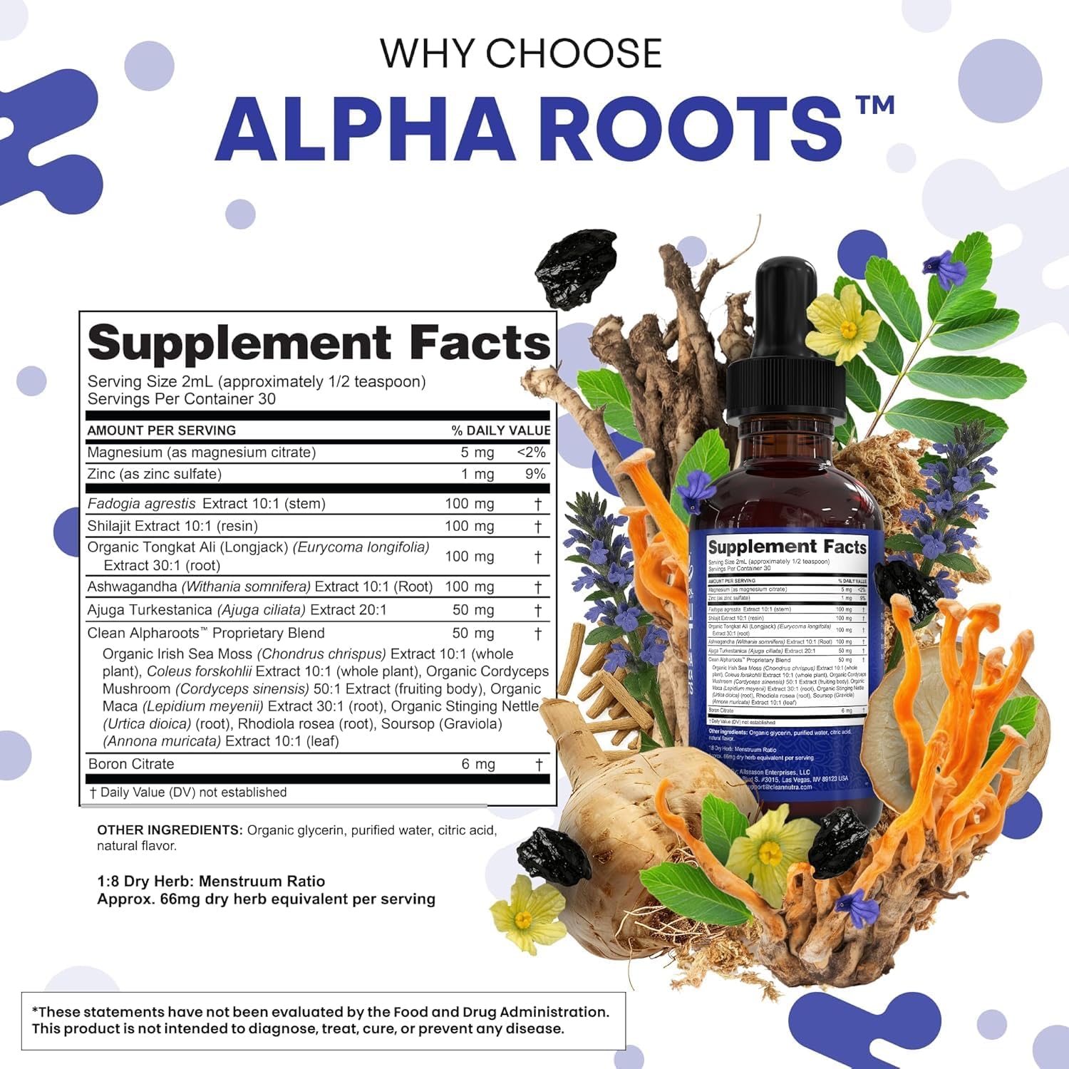 Clean Nutraceuticals Tongkat Ali Multivitamin for Men ingredients list