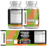 Clean Nutraceuticals Toringa Turmeric Curcumin Supplement displayed with herbs