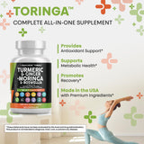 Clean Nutraceuticals Toringa Turmeric Curcumin Supplement label close-up