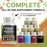 Clean Nutraceuticals Toringa Turmeric Curcumin Supplement side view