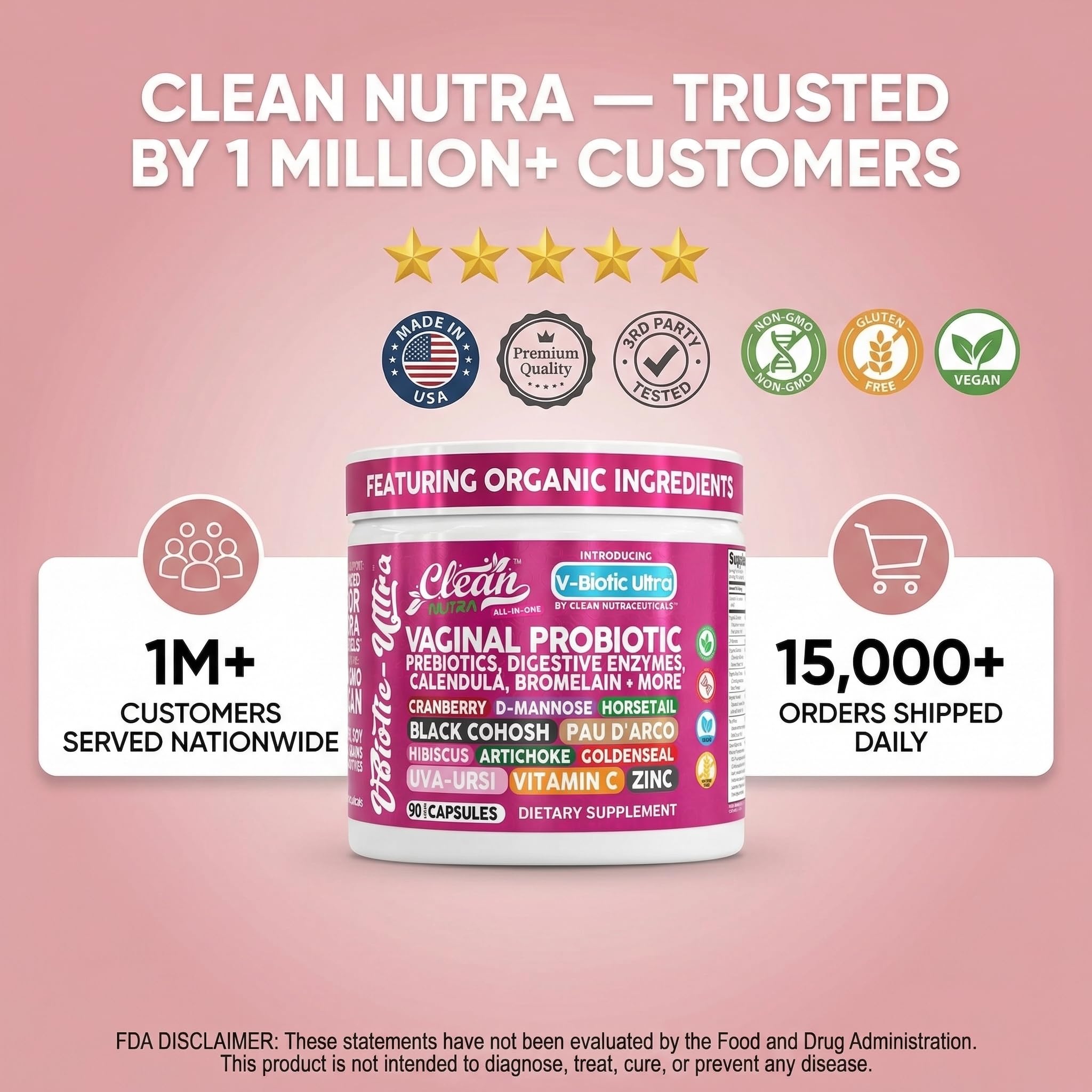 Clean Nutraceuticals V-Biotic Ultra Blend bottle with lifestyle background