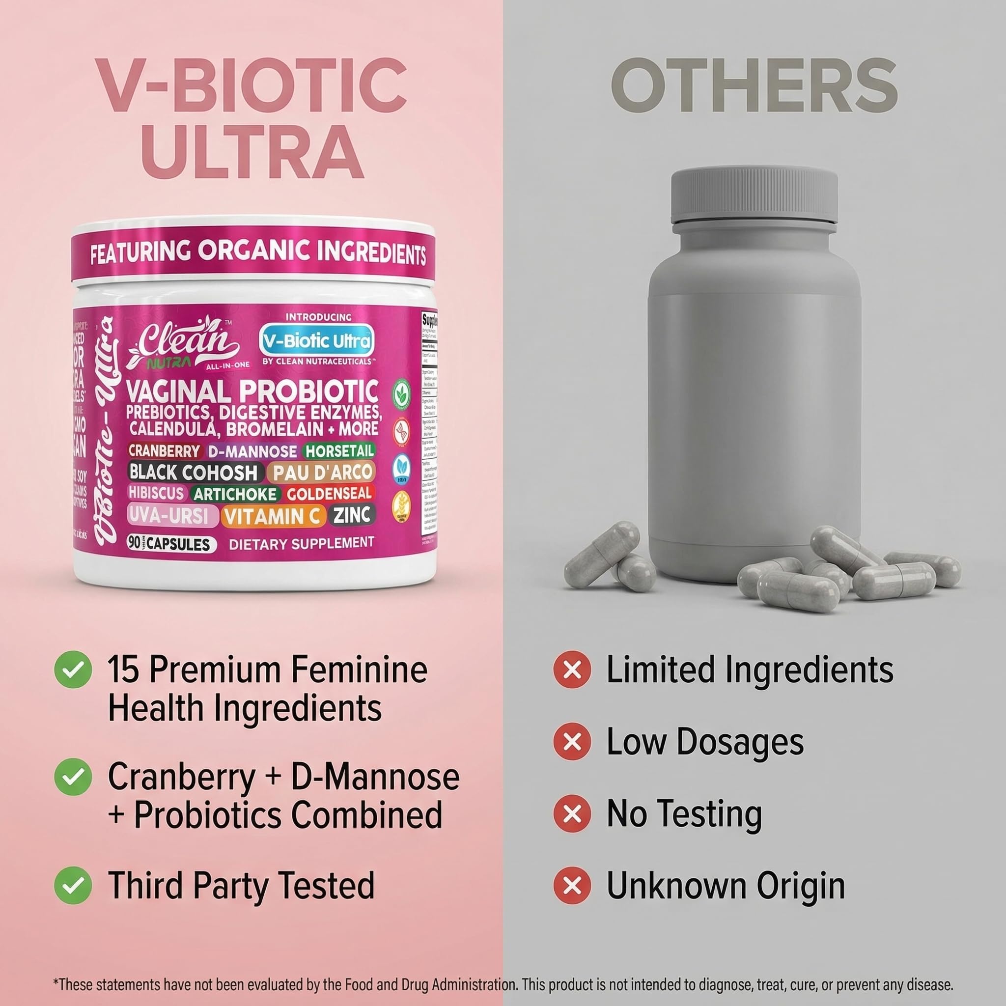 Clean Nutraceuticals V-Biotic Ultra Blend capsules in a daily pill organiser