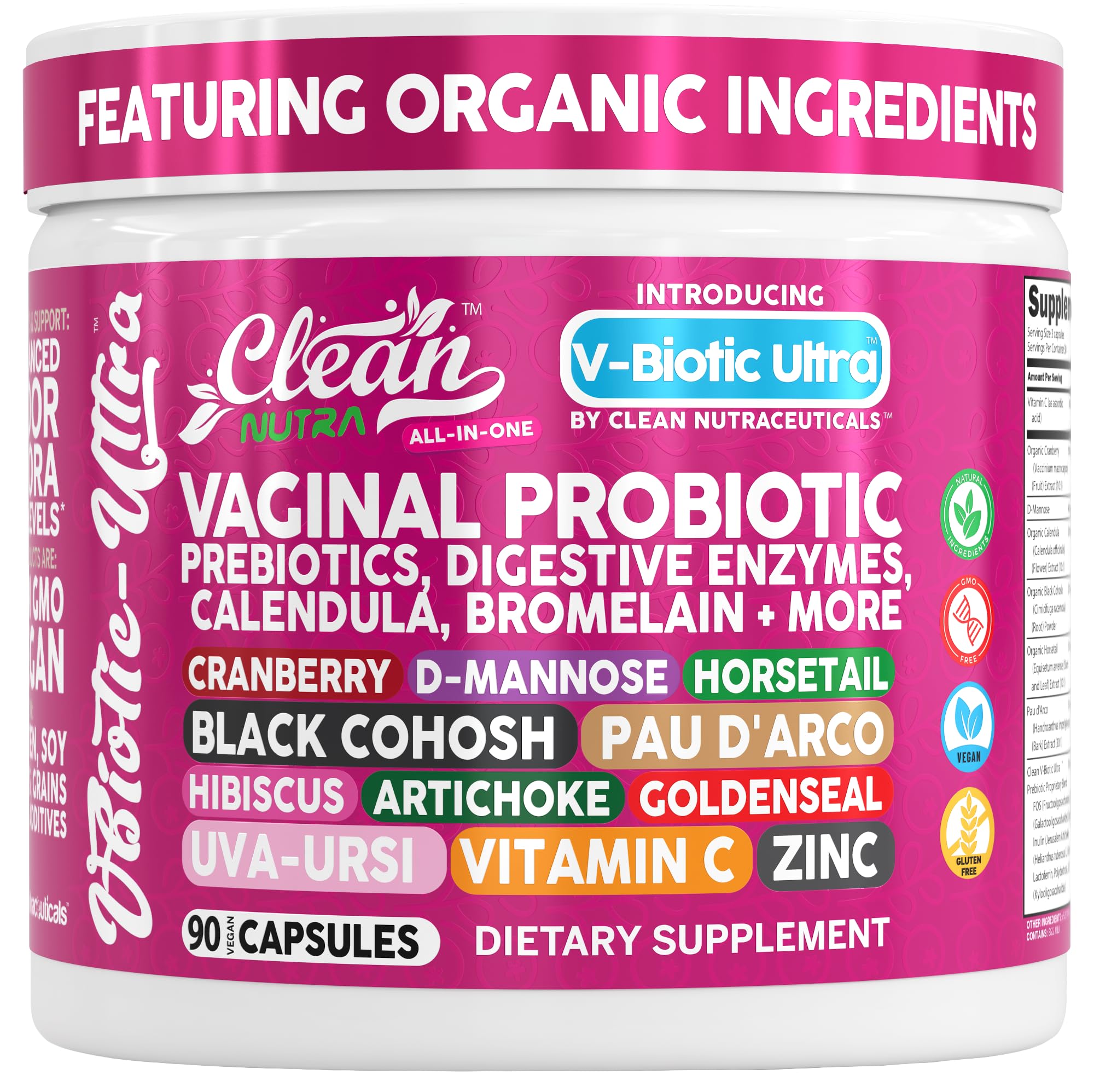 Clean Nutraceuticals V-Biotic Ultra Blend front view bottle