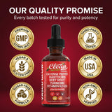Clean Nutraceuticals Vascu Glow Cayenne Pepper Liquid Drops on a wooden table