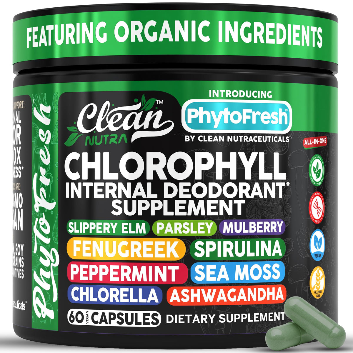 Clean Nutraceuticals Vitality Capsules 45g front view with packaging