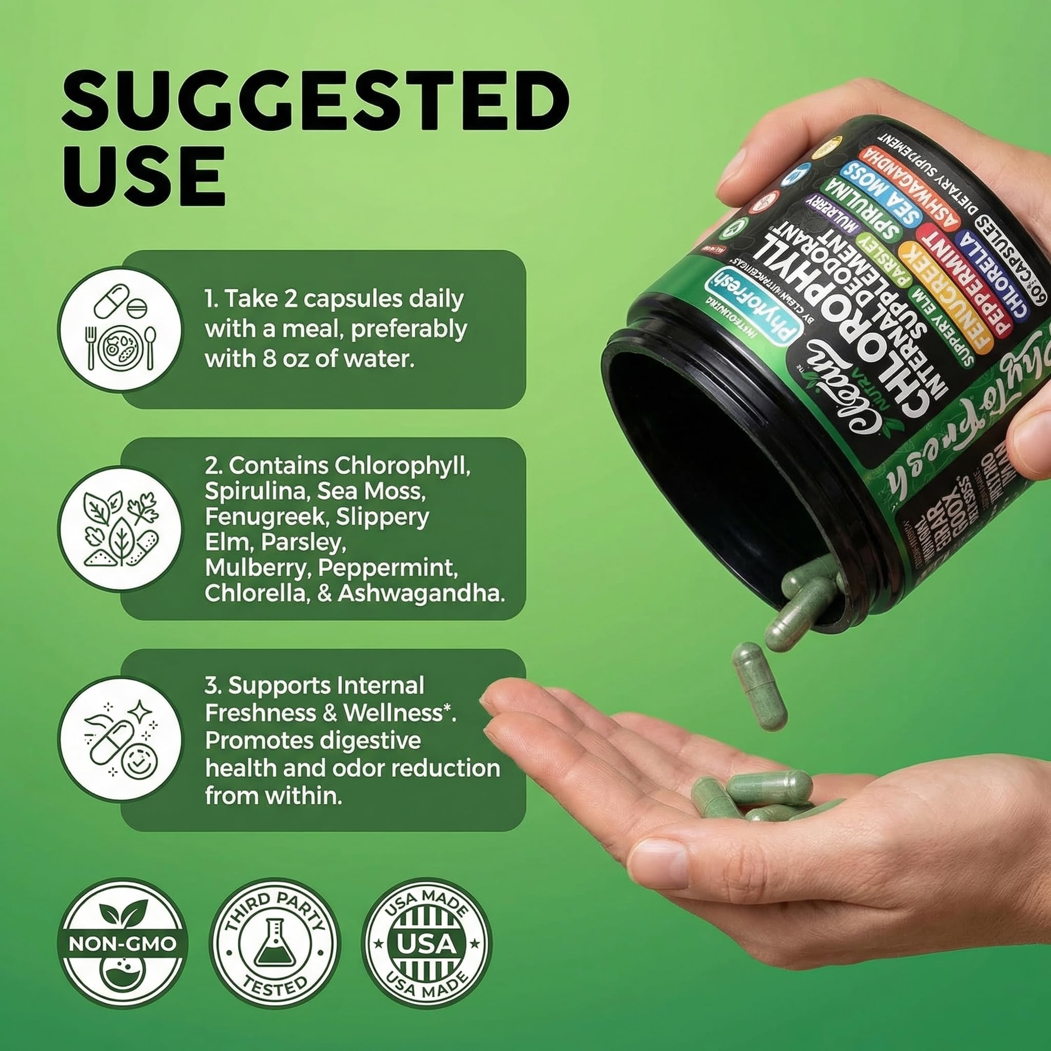 Clean Nutraceuticals Vitality Capsules alongside other supplements