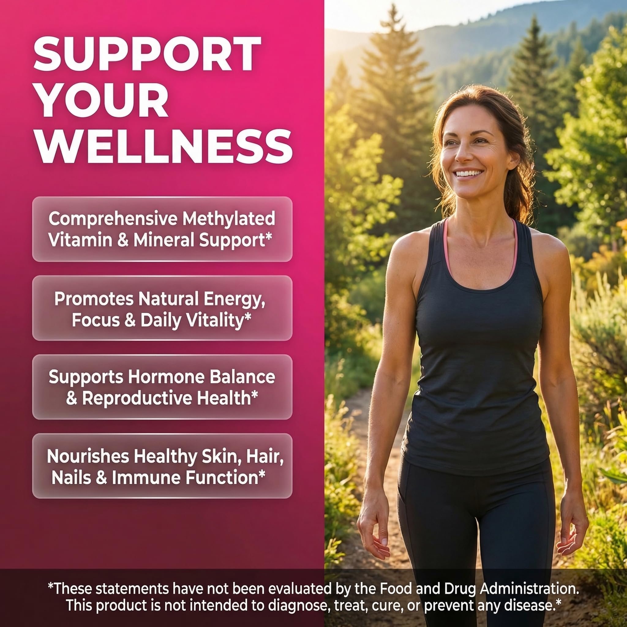 Clean Nutraceuticals Women's Methylated Multivitamins capsule close-up