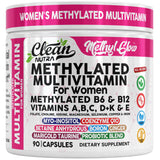 Clean Nutraceuticals Women's Methylated Multivitamins front view of bottle