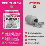 Clean Nutraceuticals Women's Methylated Multivitamins lifestyle scene with fresh fruits