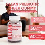 Clean Prebiotic Fiber Gummies for Men box back view