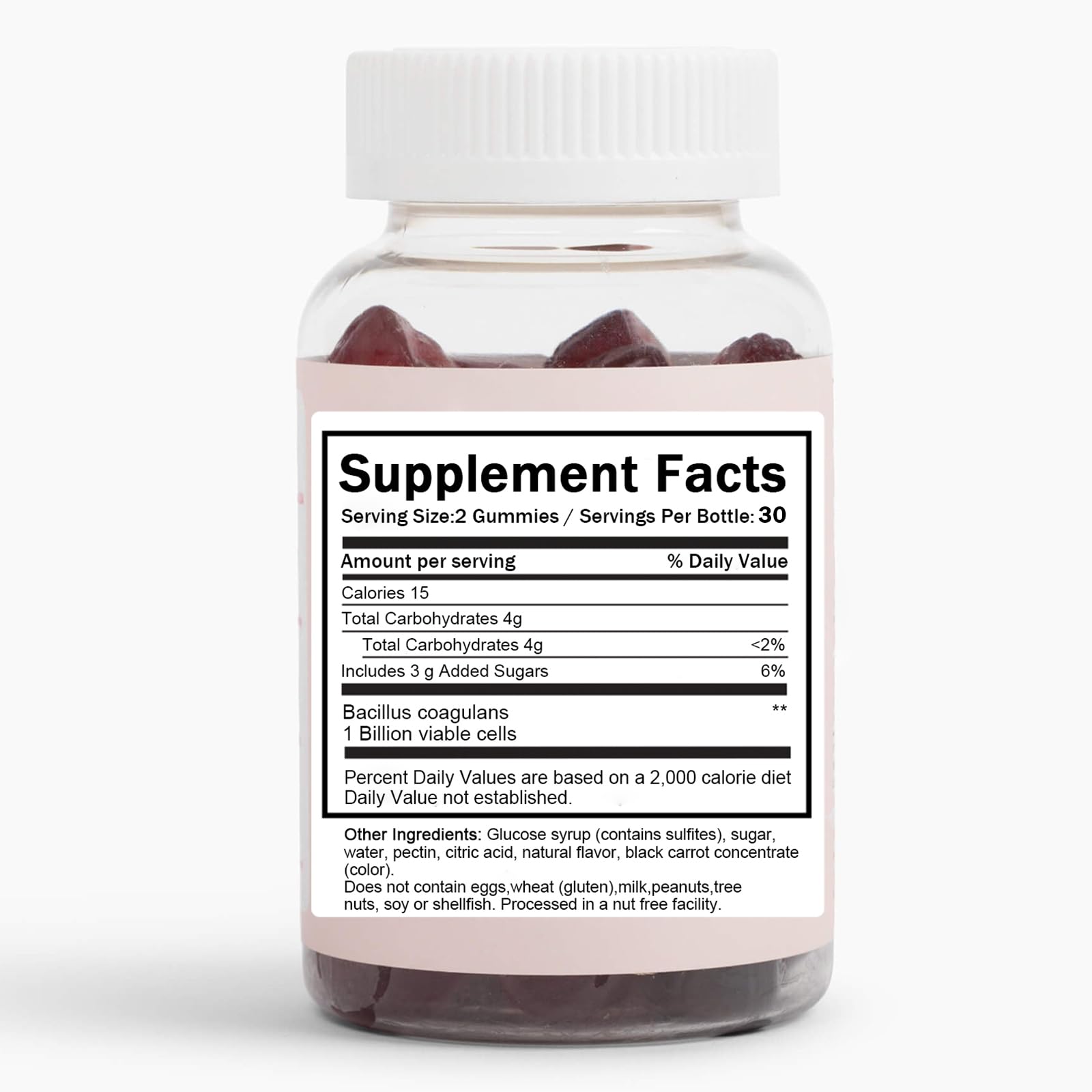 Clean Prebiotic Fiber Gummies for Men with fresh fruits