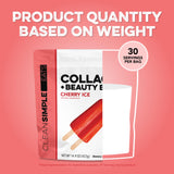 Clean Simple Eats Collagen + Beauty Blend Cherry Ice ingredients close-up