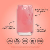 Clean Simple Eats Collagen + Beauty Blend mixed in a glass