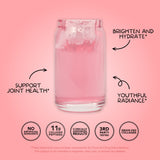 Clean Simple Eats Collagen + Beauty Blend Strawberry Colada ingredients close-up