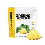 Clean Simple Eats Super Greens Tropical Blend 352g front view