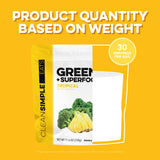 Clean Simple Eats Super Greens Tropical Blend nutritional information