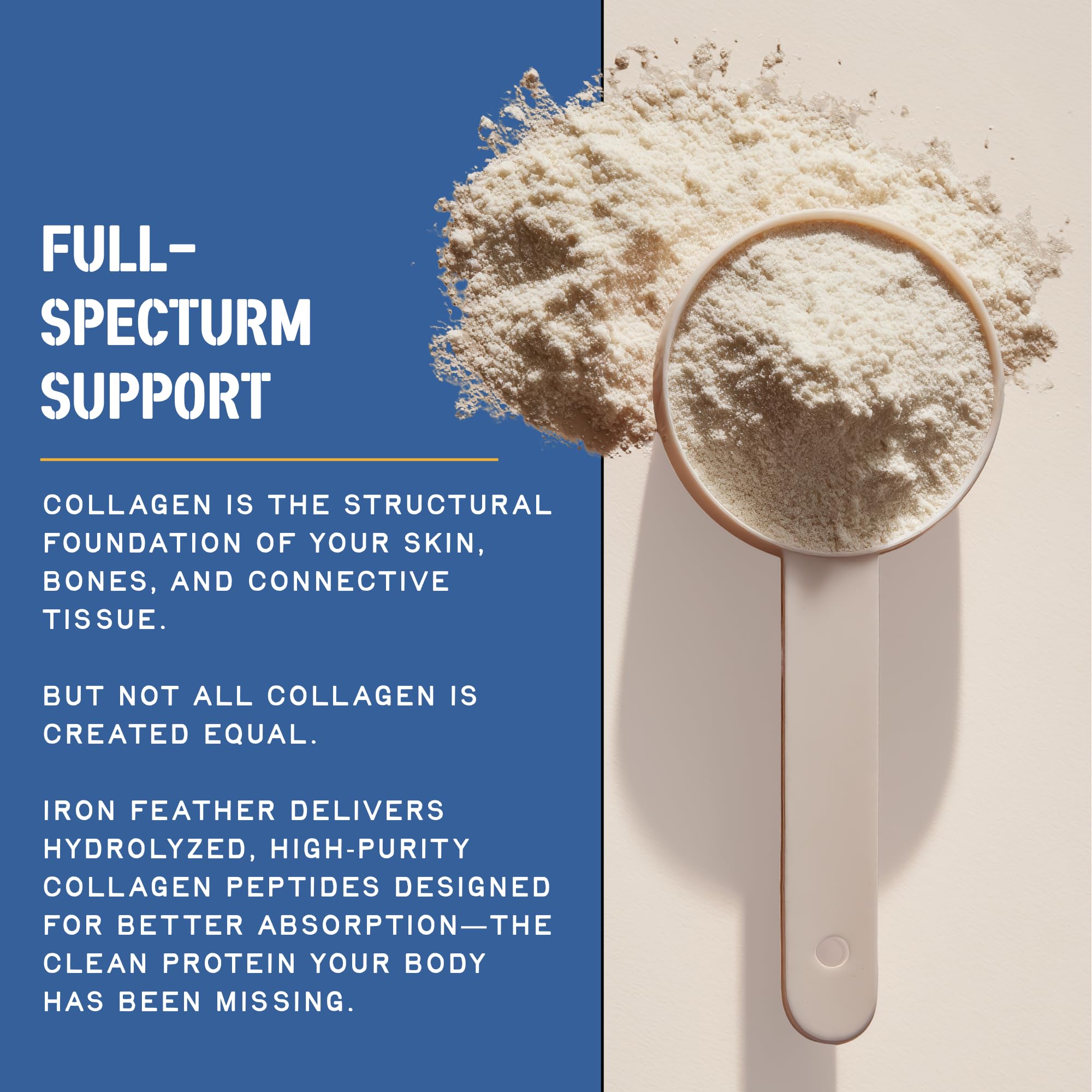 CleanForm Nutrition Collagen Powder with measuring scoop