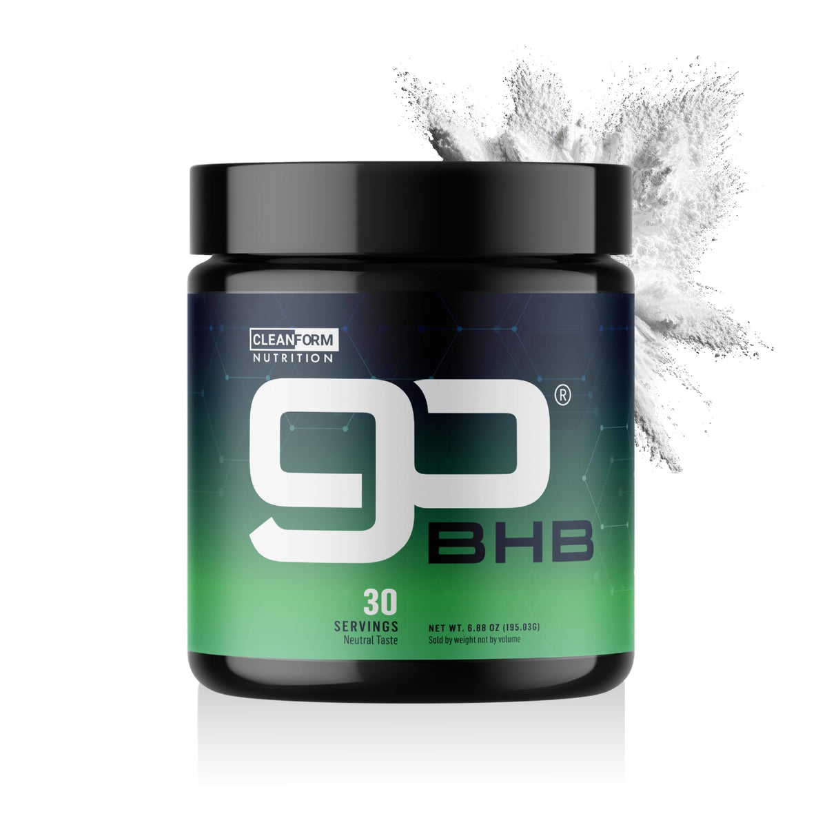 CleanForm Nutrition goBHB Ketone Fuel 195g Powder front view