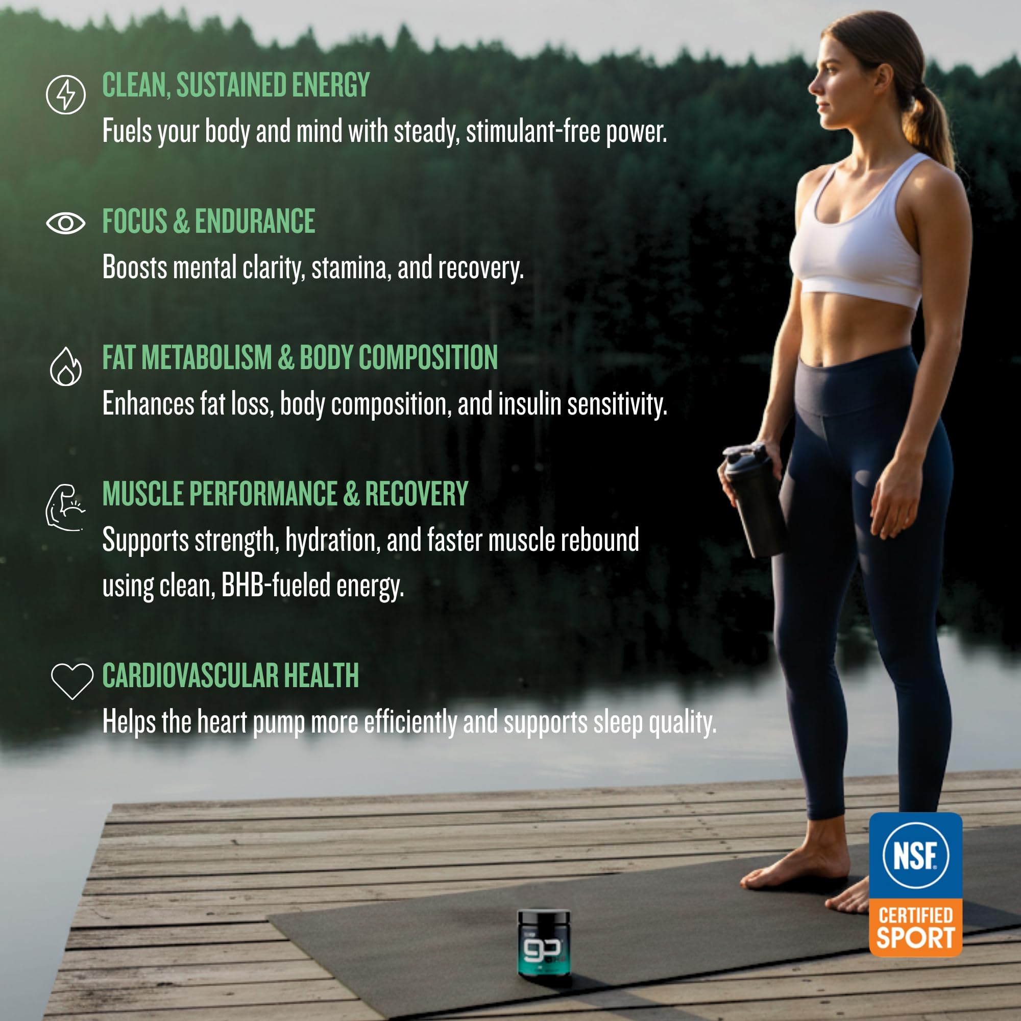 CleanForm Nutrition goBHB Ketone Fuel 195g Powder with coffee