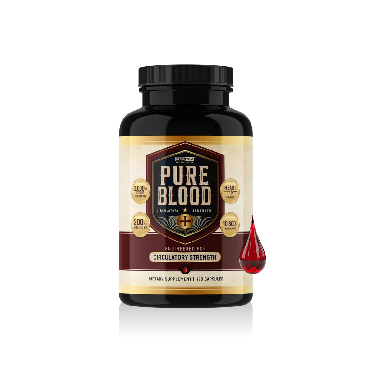 CleanForm Nutrition PureBlood Advanced Circulatory Support front view
