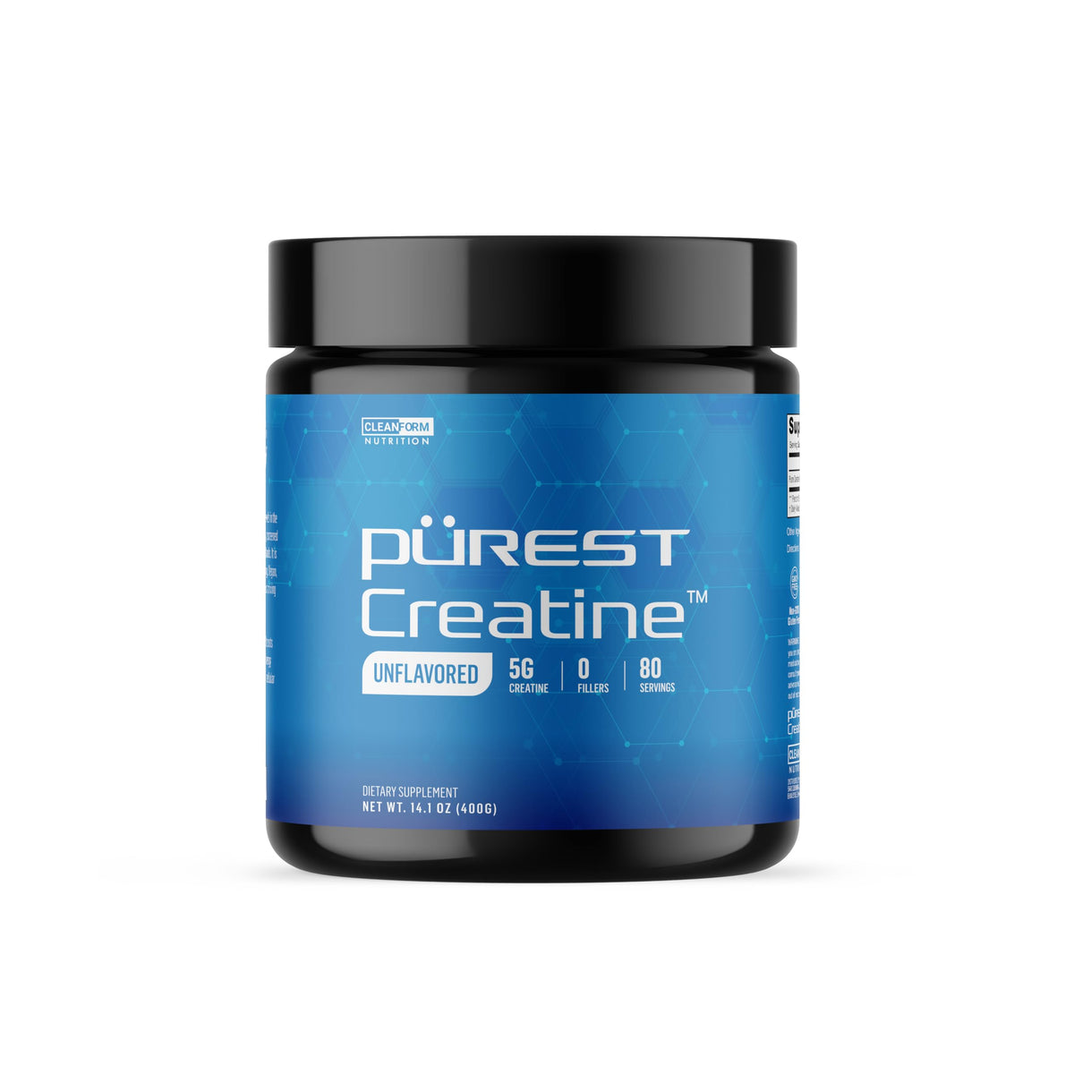 CleanForm Nutrition Purest Creatine 458g front view