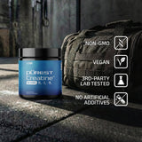 CleanForm Nutrition Purest Creatine 458g mixed in a glass of water
