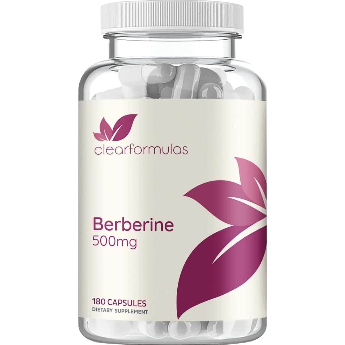 Clear Formulas Berberine 500 mg Supplement front view