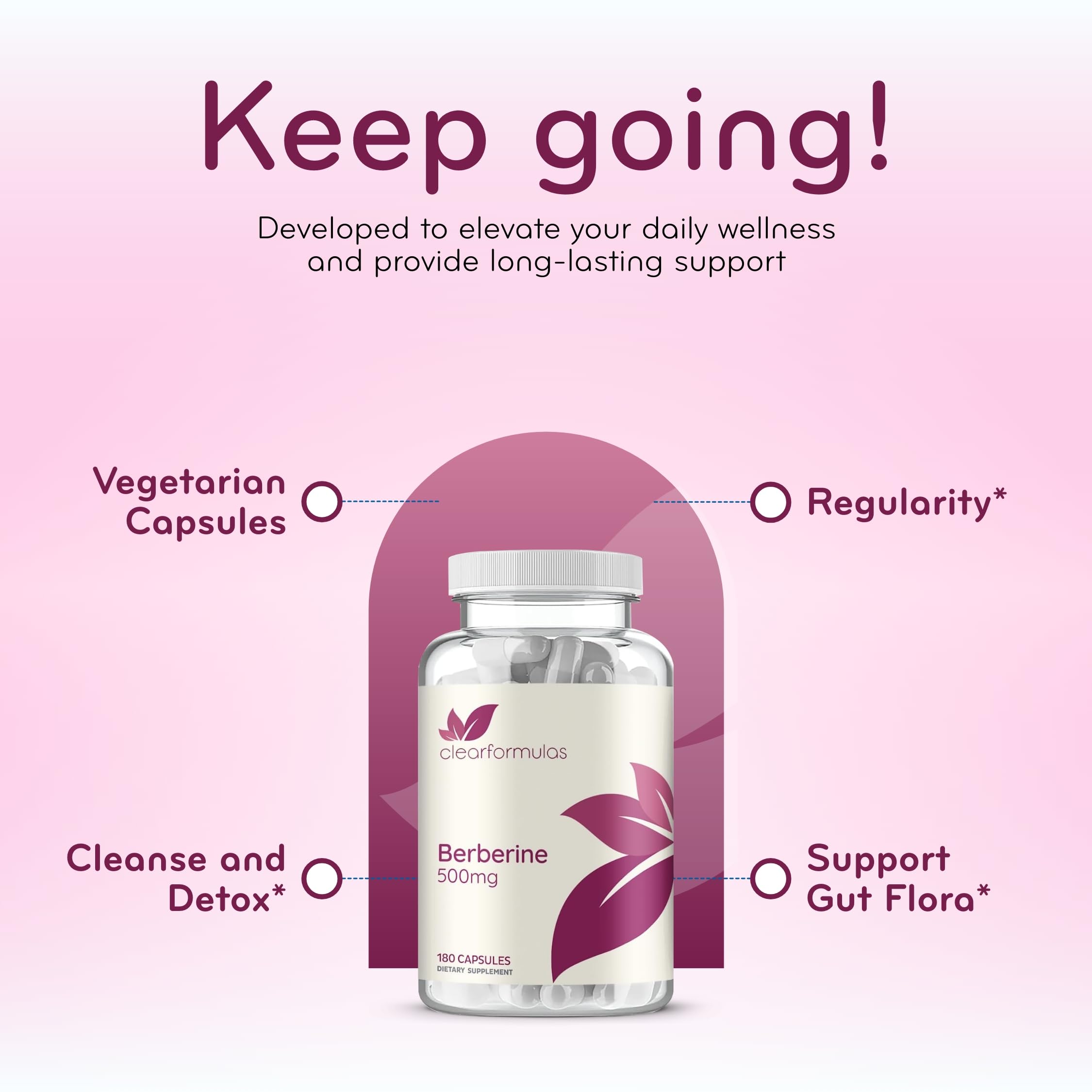 Clear Formulas Berberine 500 mg Supplement packaging