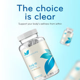 Clear Formulas CoQ10 200mg supplement capsules in a clear container