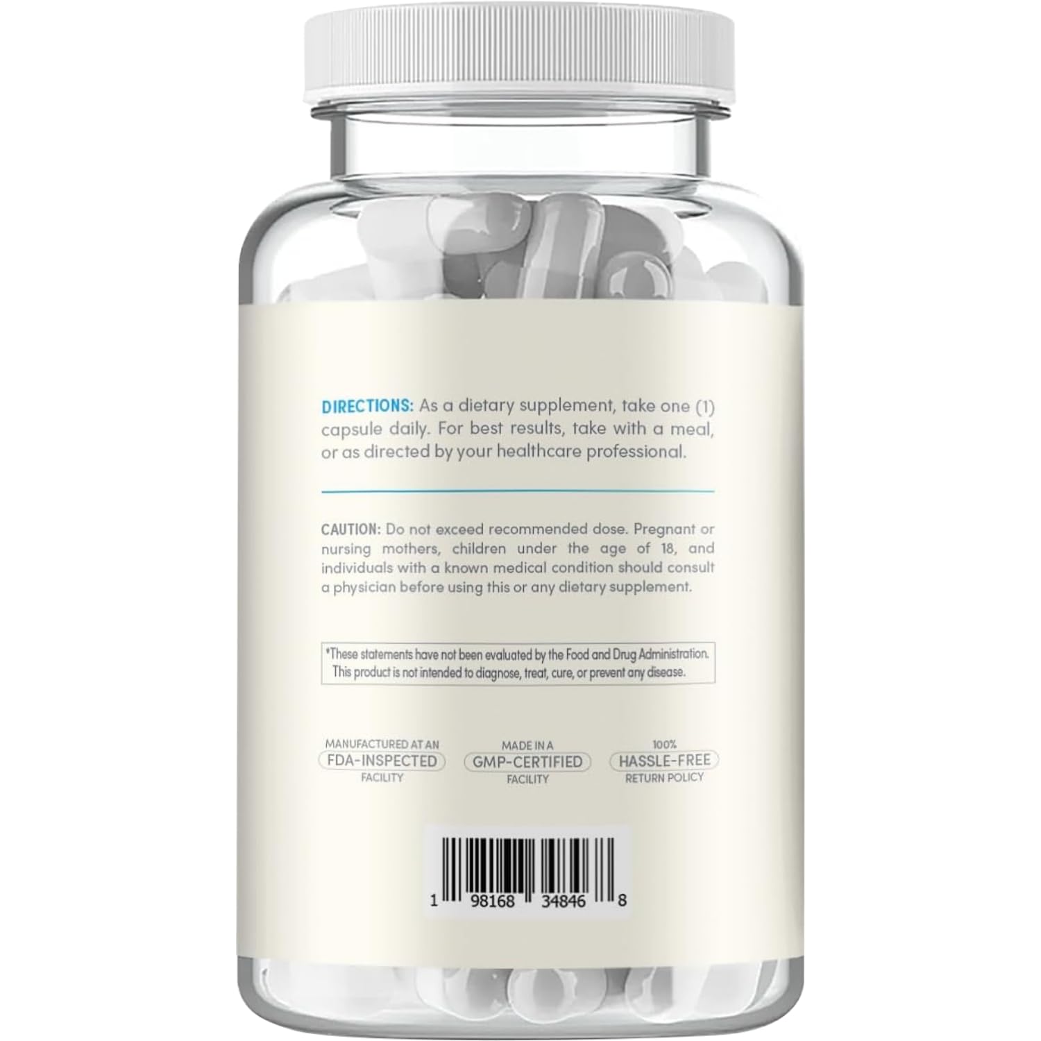 Clear Formulas CoQ10 200mg supplement capsules on a wooden surface