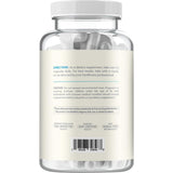 Clear Formulas CoQ10 200mg supplement capsules on a wooden surface