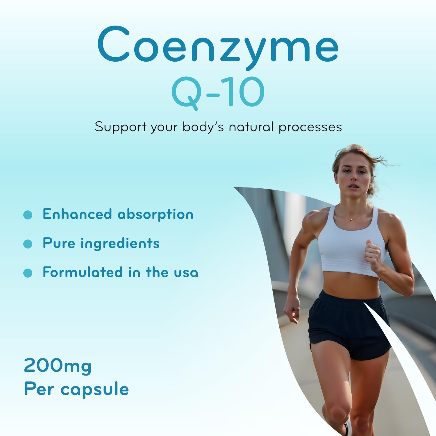 Clear Formulas CoQ10 nutritional information label