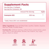 Clear Formulas CoQ10 Softgels 200mg back view